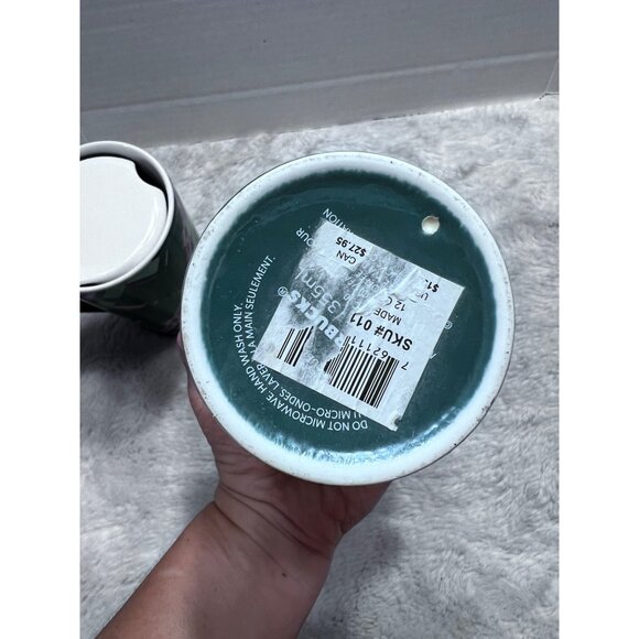 Star Bucks Colorful Ceramic Travel Mugs Set Of 2 With Lids - Picture 7 of 8